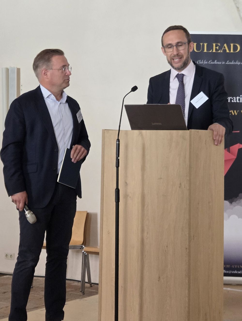 Matthias Ehrhardt und Roland Bernhard bei der EULEAD Summerschool 2026 im Stift Lilienfeld