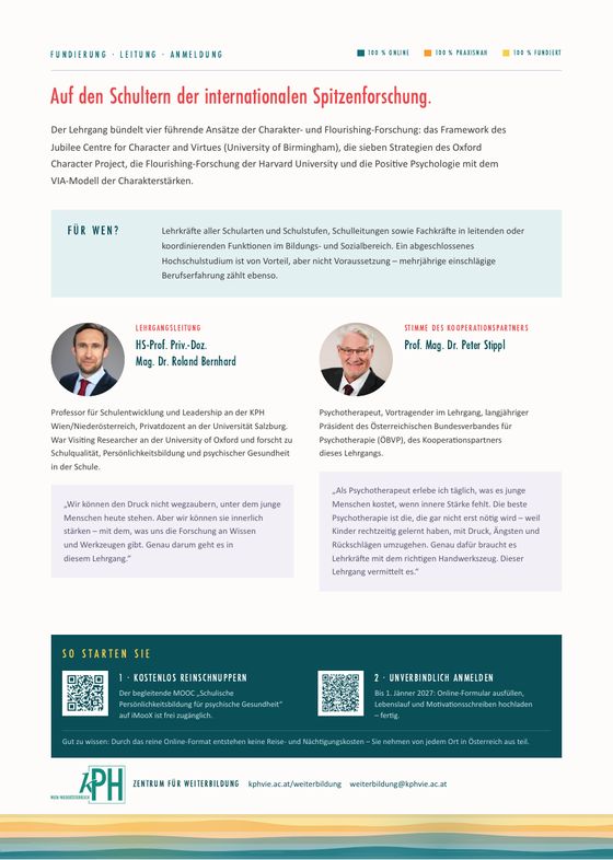 Folder, Seite 4: Fundierung, Leitung, Anmeldung