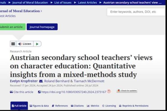 Journal of Moral Education article