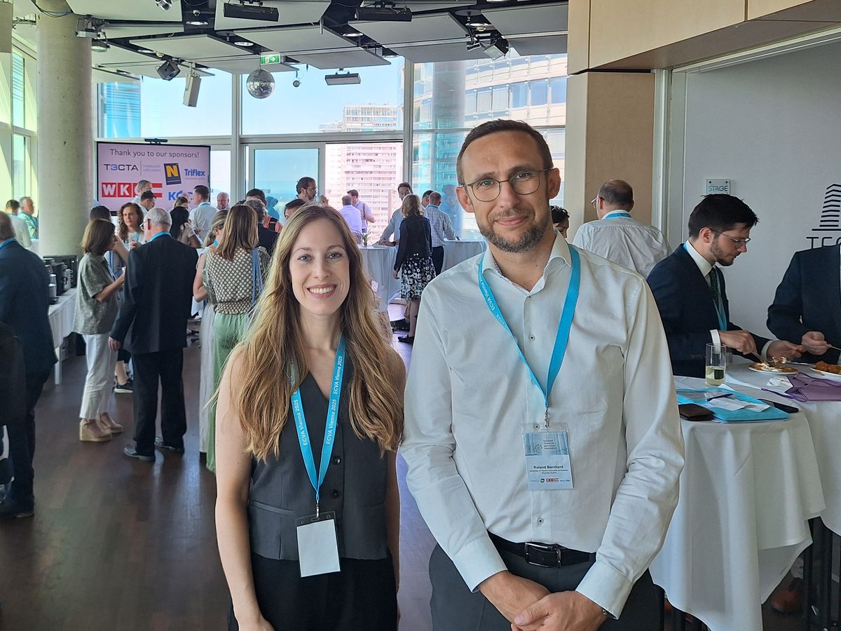 Lena Cataldo-Schwarzl and Roland Bernhard at the ECVA Conference 2025 in Vienna